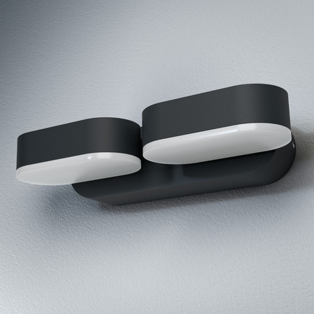 Vonkajšia záhradná lampa LED nástenná lampa 13,5W 630lm 3000K IP44 Endura Ledvance šedá