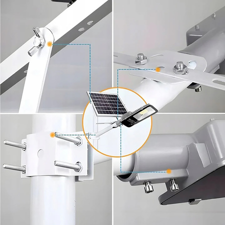 Solárna pouličná lampa LED 1000W 100000lm 6500K Studený súmrak Senzor Výkonná záhradná lampanastaviteľným panelom + rukoväť a diaľkové ovládanie