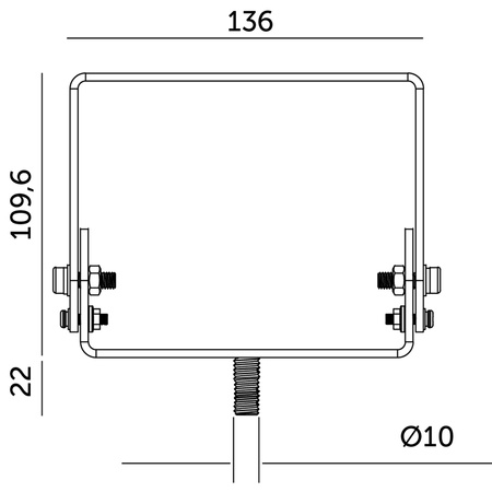 Anica 100W priemyselné LED svietidlo konzola čierna Pro Kobi