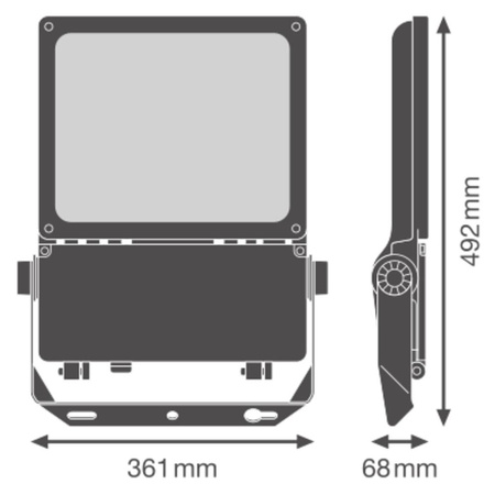 LED reflektor Vonkajšie reflektory Stmievateľné 130W 19900lm 4000K IP66 Biele reflektory Ledvance