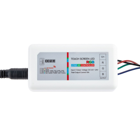 Ovládač pre RGB LED pásky RECEIVER 216W + RF 2,4GHz dotykové diaľkové ovládanie