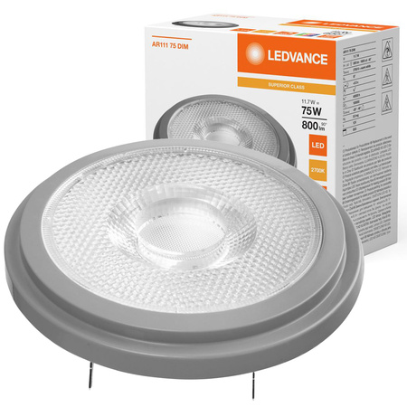 LED žiarovka G53 reflektor AR111 11,7W = 75W 800lm 2700K teplá biela 40° CRI97 12V Stmievateľná Ledvance