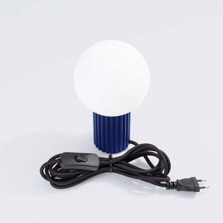 Stolová lampa G9 Round Navy Blue Moderné matné svietidlo Sollux