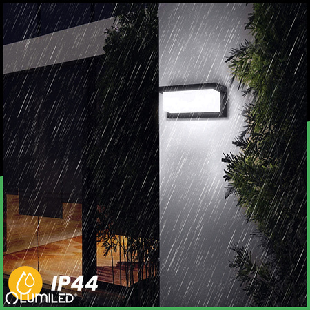 Záhradná lampa E27 Obdĺžniková nástenná lampa LEVIS LUMILED