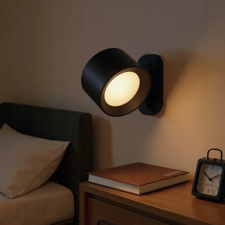 LED nástenné svietidlo Nastaviteľný magnet 1W 180lm 3000/4000/6500K CCT 120° Stmievateľné čierne Rino Masterled