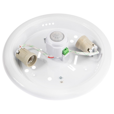 LED stropné svietidlo DALLAS 2x E27 so senzorom pohybu a súmraku