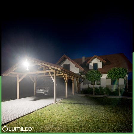 LED reflektor AZZLER 50W 6000lm 4000K IP65 Halogénová vonkajšia lampa čierna LUMILED