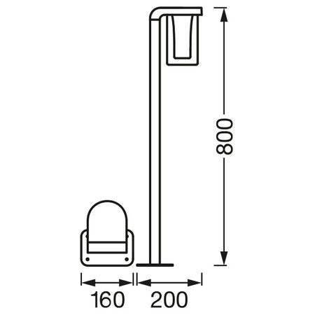 Záhradná tyčová vonkajšia stojaca lampa 10W 420lm 3000K, teplá biela LED RGBW stmievateľná 80cm IP44 sivá SMART+ WiFi kaskáda Ledvance