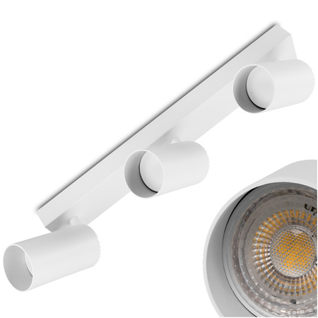 SPOT TUBA stropné svietidlo Reflektor Halogénové svietidlo 3x GU10 TABULA LUMILED