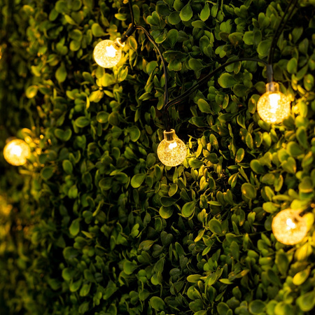 Solárne záhradné girlandy Solárne svetlá 50x LED žiarovka Balkónové gule 9m GALLA3 LUMILED