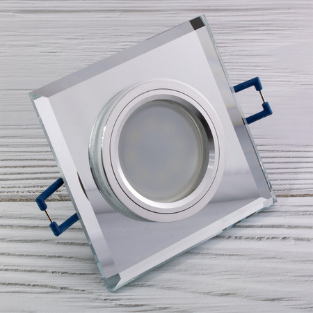 LED GU10 MR16 pevné halogénové sklenené stropné svietidlo Ariel square transparent