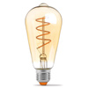 LED žiarovka E27 ST64 Edison 4W = 28W 300lm 2200K teplá biela 360° FILAMENT Amber Stmievateľná Videx