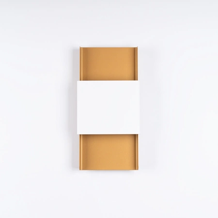 Nástenné svietidlo Nástenné svietidlo 2x G9 Rectangular Gold BIała Modern Durlin Sollux