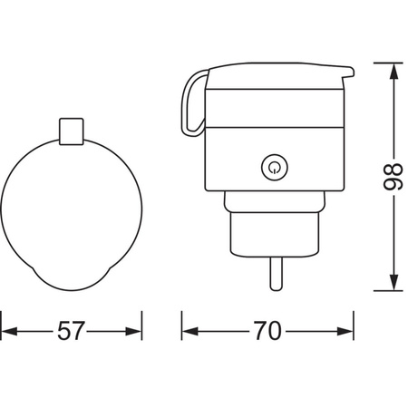 EU 230V 3680W 16A LEDVANCE SMART+ ZigBee inteligentná vonkajšia zásuvka
