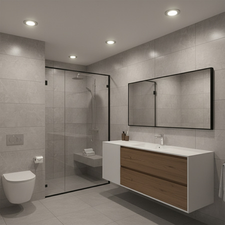 LED MR16 Kruhové chrómové svietidlo AQUS Lumiled Flush Mount Halogenové svietidlo