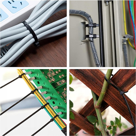 Káblové svorky silné 4,8x200 mm čierne 100 kusov LUMILED