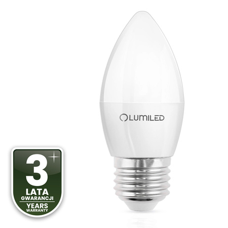 6x LED E14 CANDLE 8W = 60W 6500K studená biela CCD žiarovka