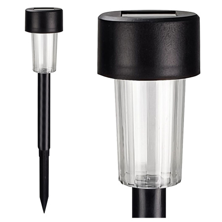 Solárna lampa čierna IP44 so súmrakovým senzorom Stik Sanico Goldlux