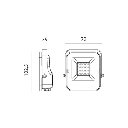 LED reflektor Vonkajšie záhradné osvetlenie 10W 900lm 3000K teplá biela 120° MHN Kobi