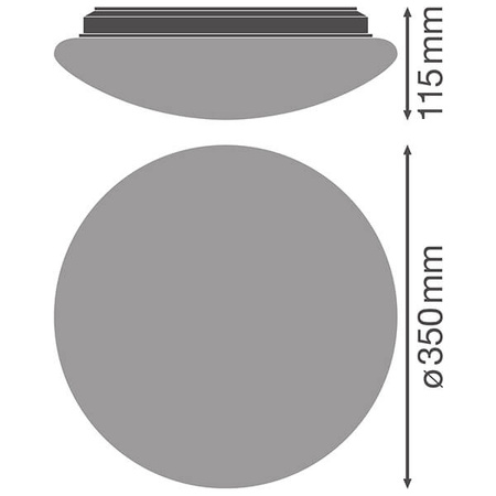 Plafond LED stropné svetlo 18W 1440lm 3000K teplá biela so súmrakovým snímačom pohybu povrchová montáž biela 35cm povrch Ledvance