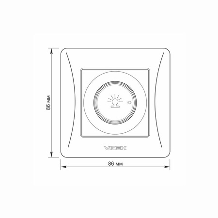 Stmievač s rámčekom 600W 10A Povrchová montáž čierny BINERA VIDEX