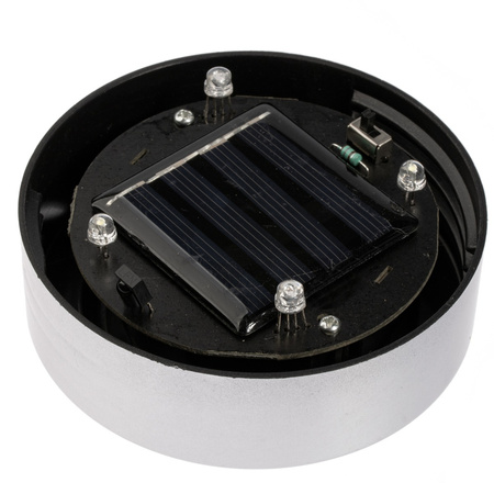 LED solárne záhradné svietidlo RGB BALL 30 cm bielo-strieborné + diaľkové ovládanie