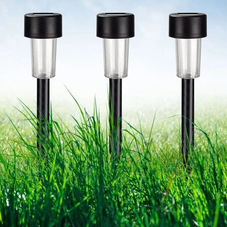 Solárna lampa čierna IP44 so súmrakovým senzorom Stik Sanico Goldlux