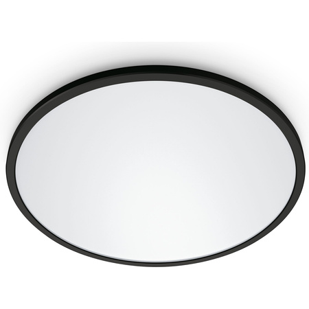 Plafond LED stropné svietidlo na povrchovú montáž 22W 2450lm 2700-6500K TW 43cm čierne okrúhle Smart SMART WiFi Bluetooth App Superslim WiZ