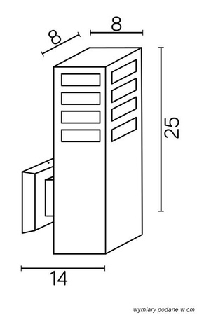 RADO III K BL E27 Su-Ma vonkajšie záhradné svetlo