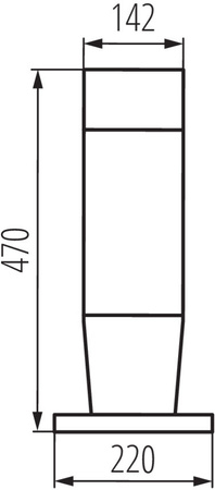 Vonkajšie stojace stožiare LED E27 IP54 Ground Graphite INVO KANLUX