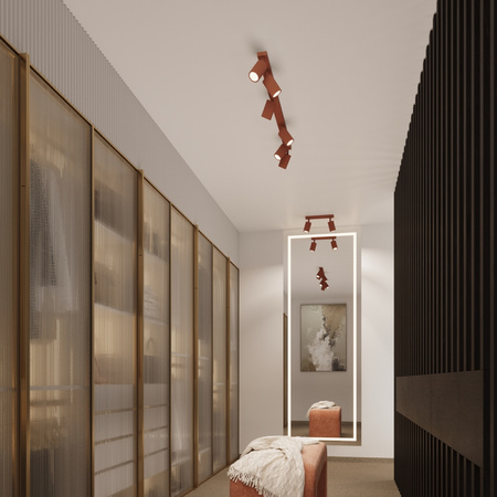 Nástenné svietidlo Reflektor Tuba Spot 1x GU10 Ochre Red Carbon Deep Space SL.1636 Sollux