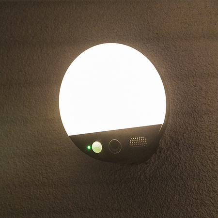 Vonkajšia záhradná nástenná lampa 15W 950lm 3000K, teplá biela so senzorom pohybu a svetla HD kamera Stmievateľná IP44 Sivá SMART+ WiFi kamera Ledvance