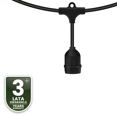 MALUS Vonkajšia záhradná girlanda Svetelná reťaz 15m 15xE27 Lumiled