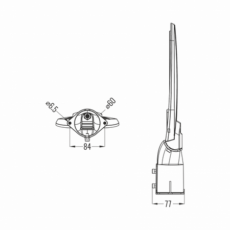 LED pouličné svietidlo 50W 6500lm 6500K, studená biela IP65 130lm/W PREMIUM Ecolight
