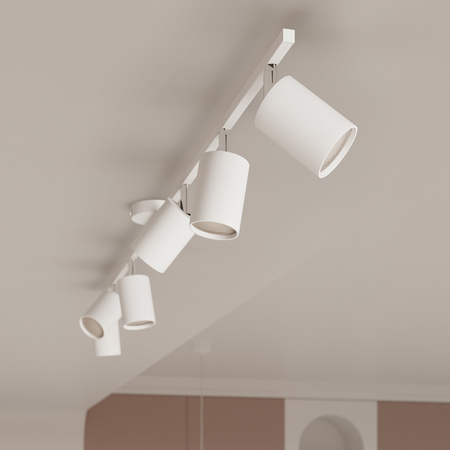 Stropné závesné svietidlo 6x GU10 Luster trubicový biely moderný Lemmi Sollux