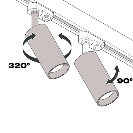 Osvetľovacia sada prípojníc 2 m + 4x LED reflektor GU10 biely matný