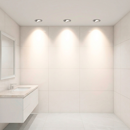 Svietidlo HALOGEN na zapustenú montáž Pohyblivé okrúhle svietidlo AURELI Satin Sheet MR16 GU10