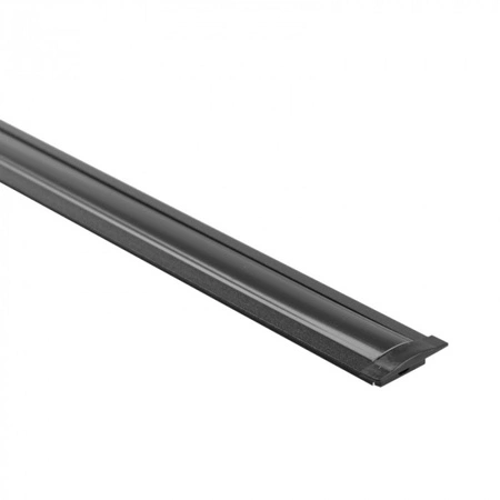 Hliníkový zapustený LED profil Black 2m s čiernym difúzorom pre LED pásy + krytky Ecolight série P