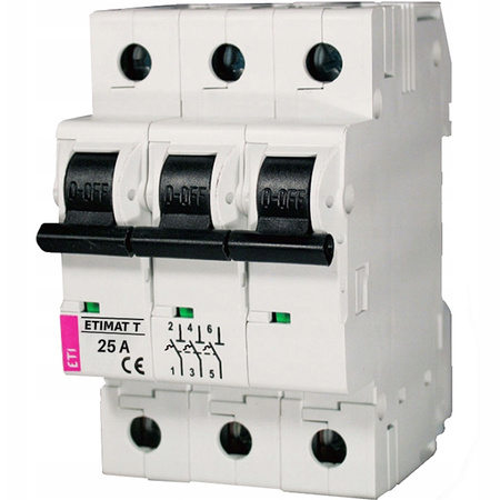 Nadprúdový istič ETIMAT T 3P 25A