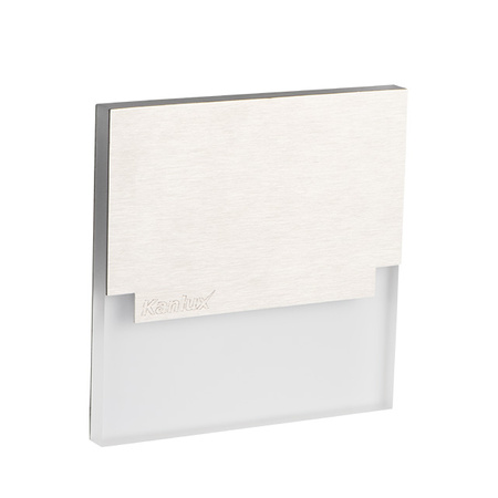 Schodiskové svietidlo LED 0,8W 15lm 6500K, studená biela Square Silver Sabik Kanlux
