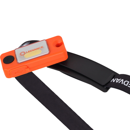 LED hlavová baterka 1,3 W 80lm 6500K studená biela oranžová baterka Ledvance