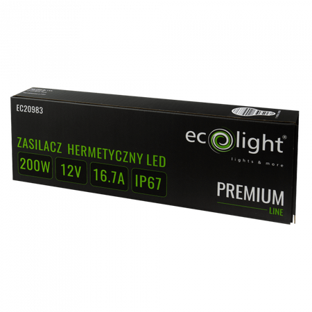 Napájací zdroj LED pásu 200W 12V 1,66A IP67 PREMIUM Ecolight