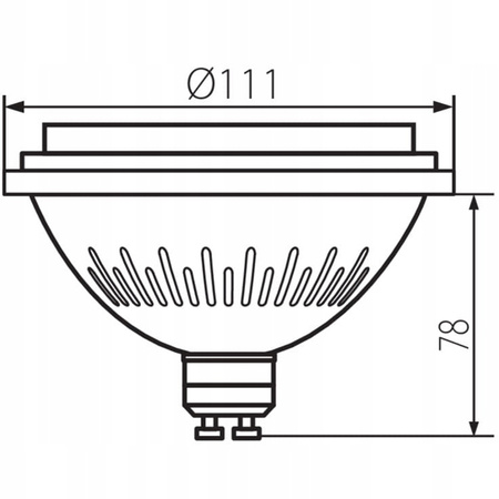 LED žiarovka ES111 12W = 92W 1050lm 4000K neutrálna biela CRI97 40° Strieborná IQ-LED Kanlux