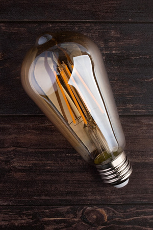 6x LED žárovka E27 Edison ST64 6W = 50W 660lm 2000K Warm 360° BURSHINE FILAMENT LUMILED