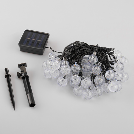 Solárne záhradné girlandy Solárne svetlá 50x LED žiarovka Balkónové gule 9m GALLA3 LUMILED