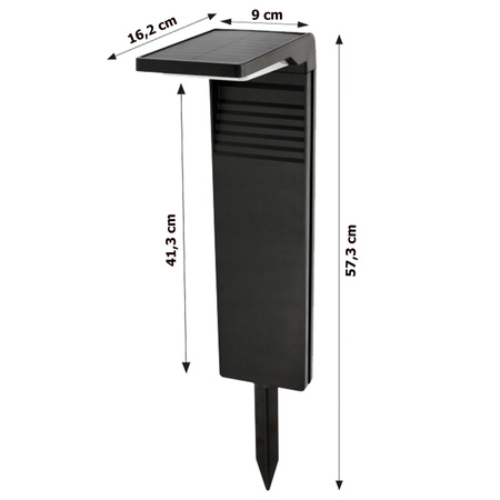 LED solárna záhradná lampa poháňaná stojacou tyčou 57 cm 4000K IP64 so súmrakovým senzorom