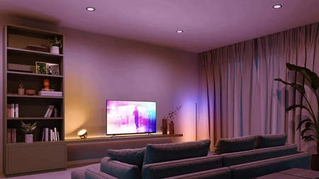 LED panel na zapustenie 12 W 1500 lm IP44 Biela a farebná atmosféra RGB + TW Black Smart SMART Zigbee Bluetooth Slim Downlights Philips HUE