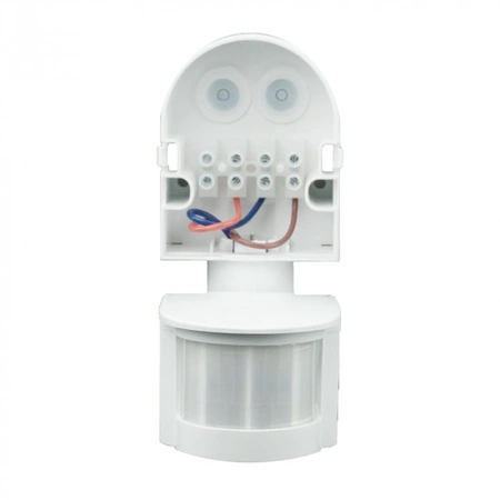 PIR senzor pohybu a súmraku IP44 Povrchová montáž Nastaviteľný biely 12m 180° CP Ecolight