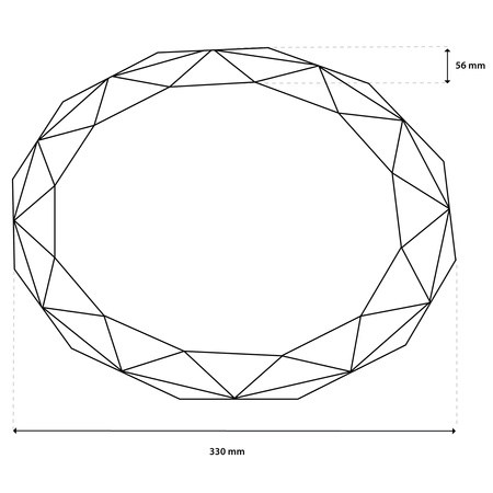 LED plafón povrchová montáž 18W IP44 Round GLORY 2 Diamond 33cm LUMILED