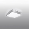 Stropné svietidlo Plafond E27 Square Grey Minimalist Horus Sollux